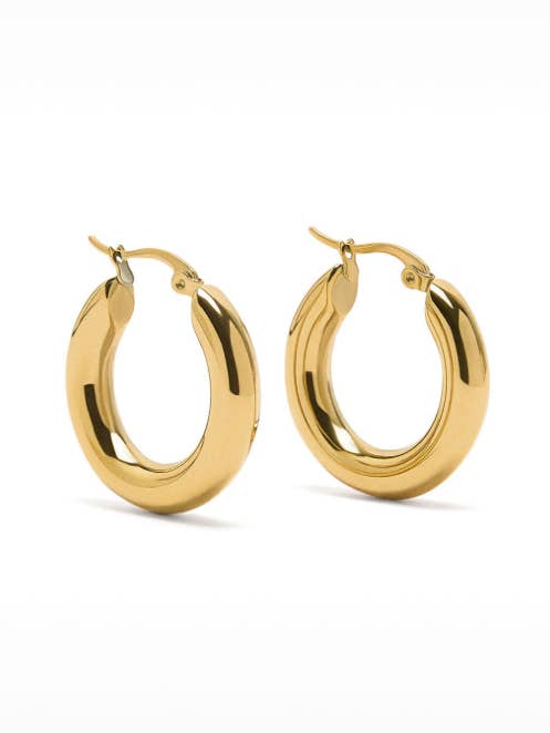 Porto Hoop- Chunky Classic Hoop Earrings for wholesale by HoopLa