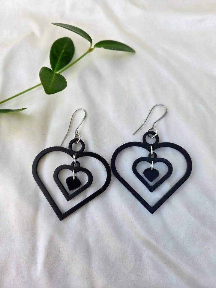 Nested Heart Earrings for wholesale by Let Life Fly