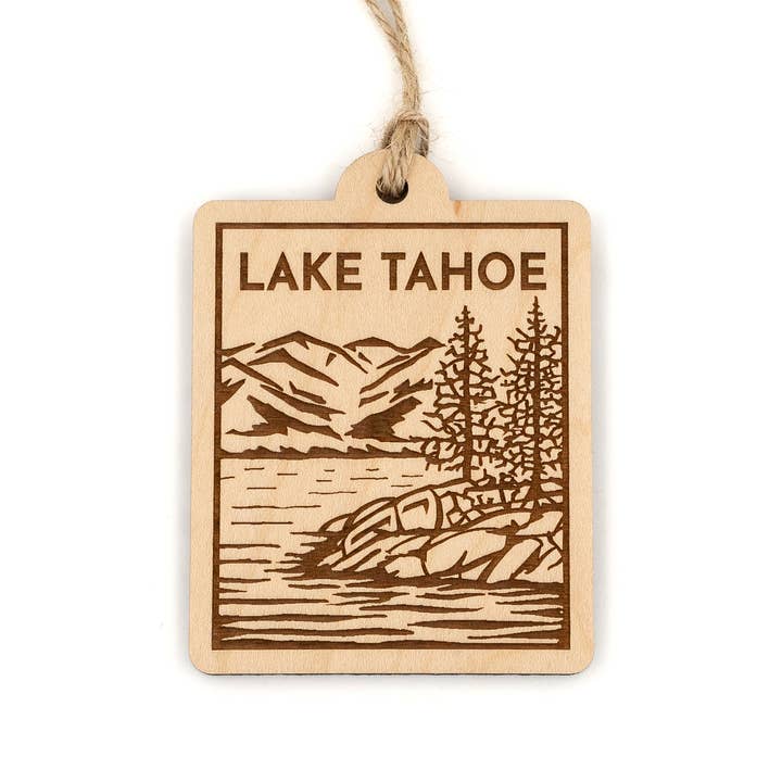 Steamer Lane Design - Wholesale Ornament - Lake Tahoe Wood Ornament