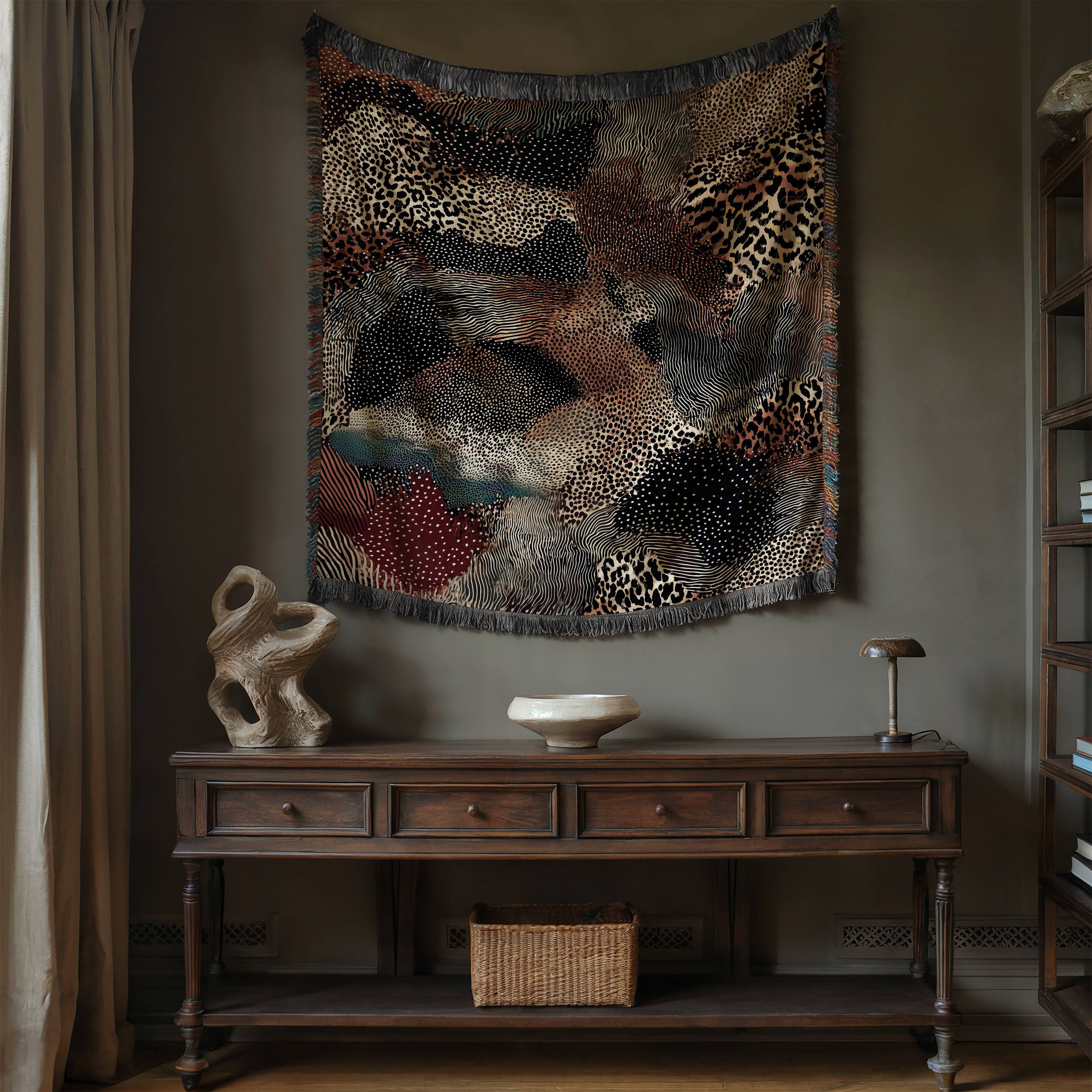 CasaIuliia – Großhandel Überwurfdecke – Abstrakte Leoparden-Decke, Schicke Jacquard-Decke mit Tiermuster5