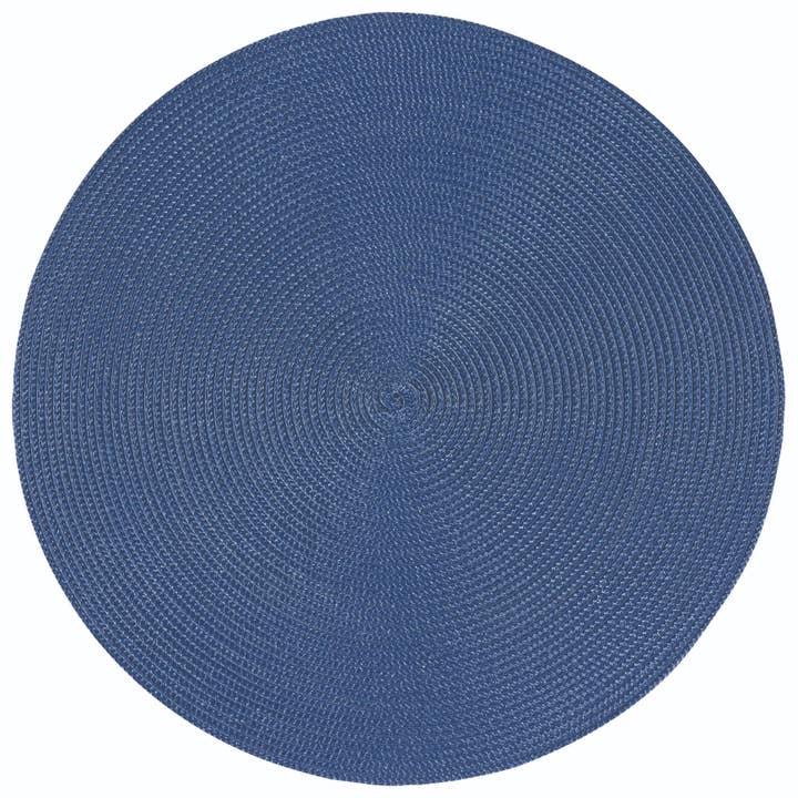 Disko Indigo Round Placemat for wholesale by Now Designs by Danica