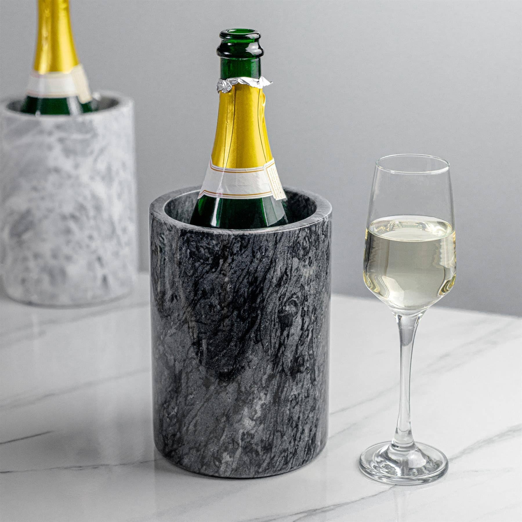 Rinkit Ltd – wholesale Wine Bucket – Argon Tableware Marble Wine Cooler1