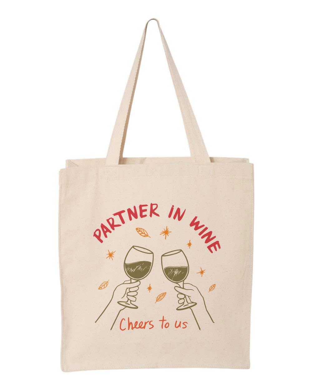 DaisyChainDesignCo – wholesale Tote bag – Women's – Partner In Wine Canvas Tote Bag 1