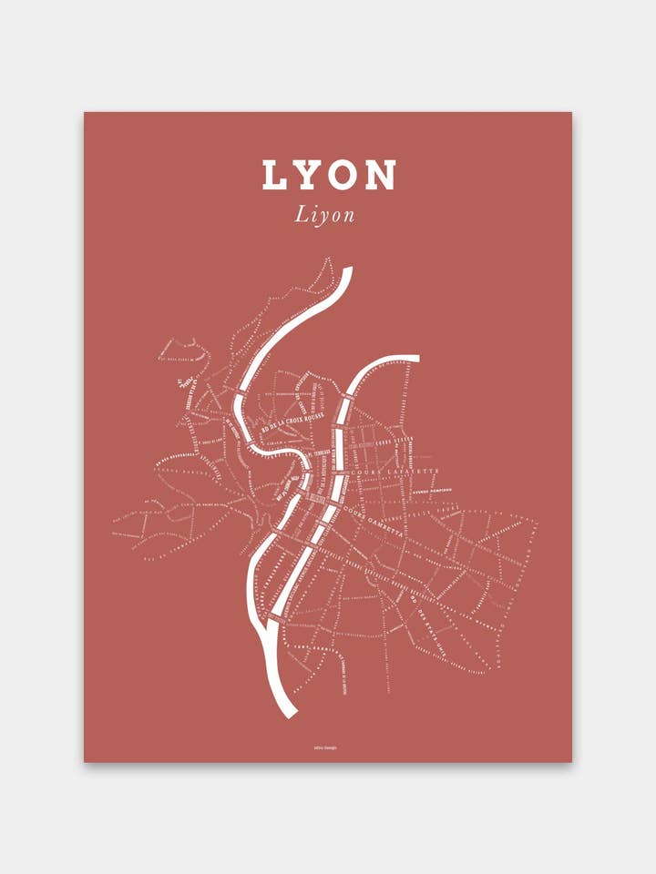 Affiche Le Bon Plan - Lyon Terracotta pour la vente par Zébu