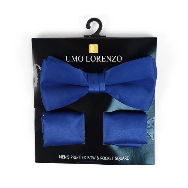 Selini New York - Wholesale Bow Tie - Men's - 100% Poly Satin Men's Banded Bow Tie and Hanky11