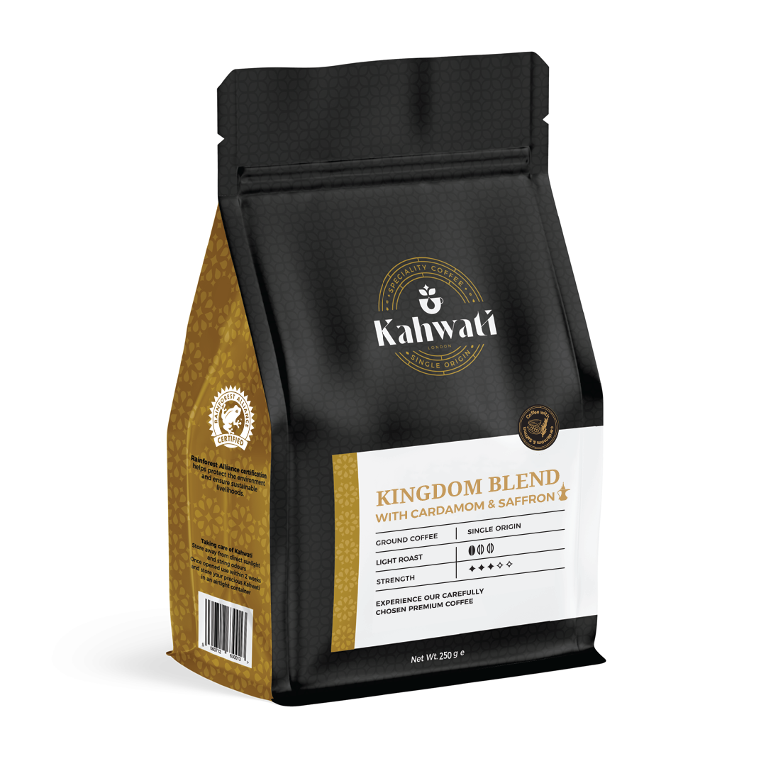 KAHWATI SPECIALITY COFFEE – wholesale Coffee beans – Kingdom Blend - Arabic/Saudi Coffee | Cardamom & Saffron1