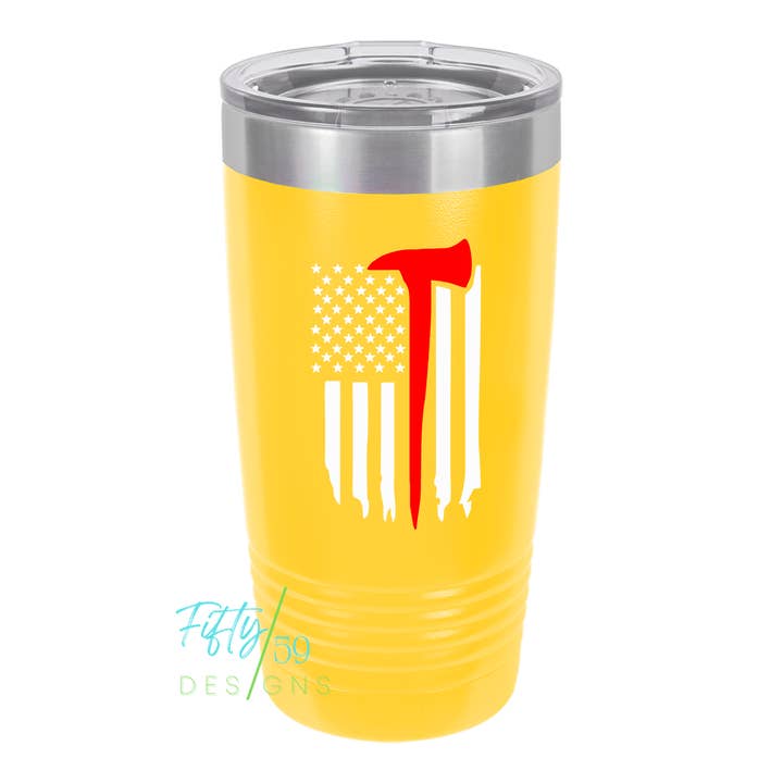 Fire Fighter Axe Tumbler for wholesale by Fifty59 Designs