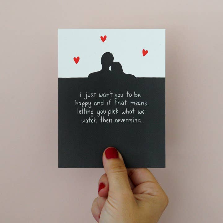 Unblushing ā wholesale Love card ā Snarky Anniversary Card - Watching TV Shows1