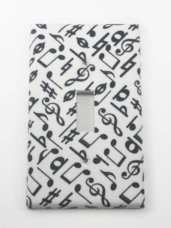 Copri piastra interruttore luci note musicali per la vendita all'ingrosso da parte di Rusty Canvas