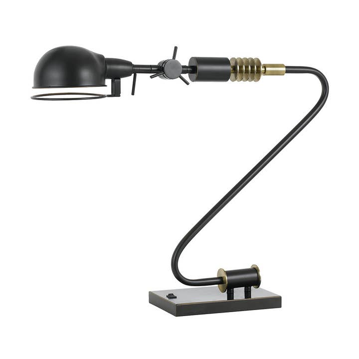 HomeRoots - Vente Lampes d'appoint/de bureau - Lampe de bureau en métal bronze de 21 po avec abat-jour en forme de dôme en bronze0