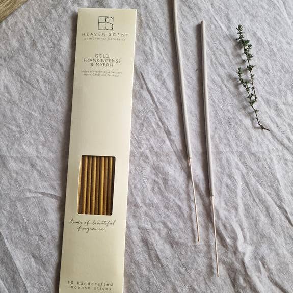 10 Gold, Frankincense & Myrrh Incense Sticks for wholesale by Heaven Scent Incense Ltd