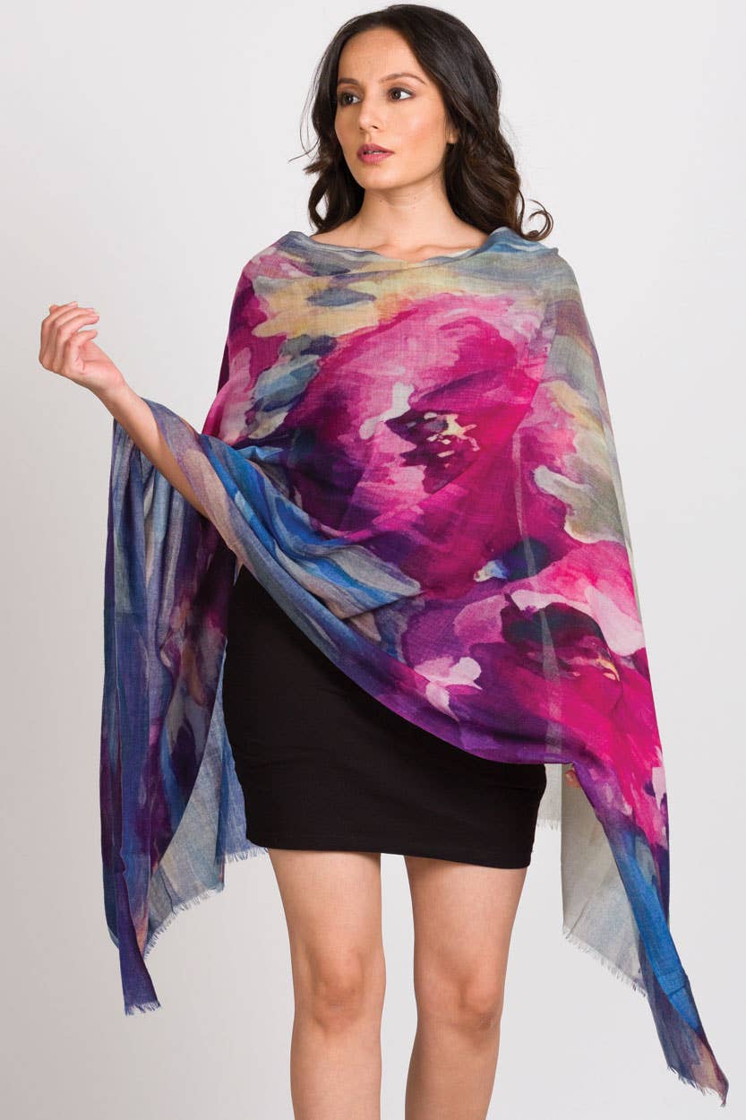 Sevya Handmade - Vente Châle – femme - Écharpes en laine fine Reena8