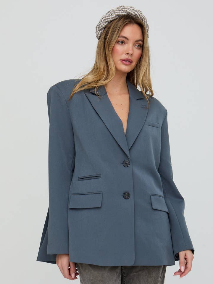 Niamh Överdimensionerad Jacka i Grått för wholesale av Lily and Lionel