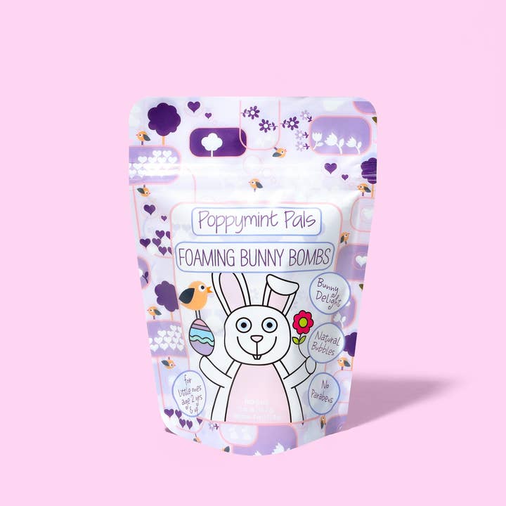 Easter Limited Edition Foaming Bunny Bath Bombs for wholesale by Poppymint Pals