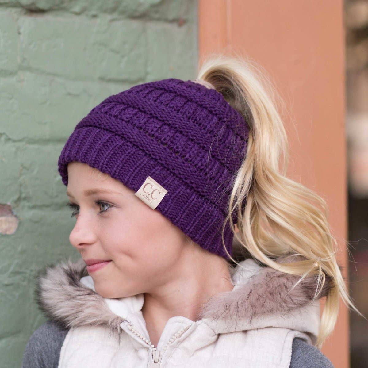 Truly Contagious – wholesale Beanie – Kids – CC Kids Ponytail Beanie ( MB-847-KIDS )29