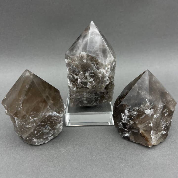 Smoky Quartz Top Polished Point (1 KILO) Gemstone Home Decor Wholesale Crystal Supply for wholesale by Crystal River Gems LLC