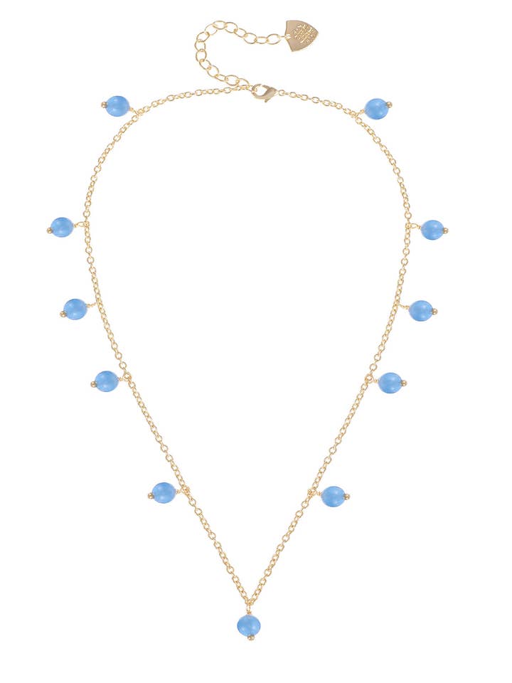 Botanic Station Necklace in Blue Chalcedony för wholesale av Natalie Wood Designs