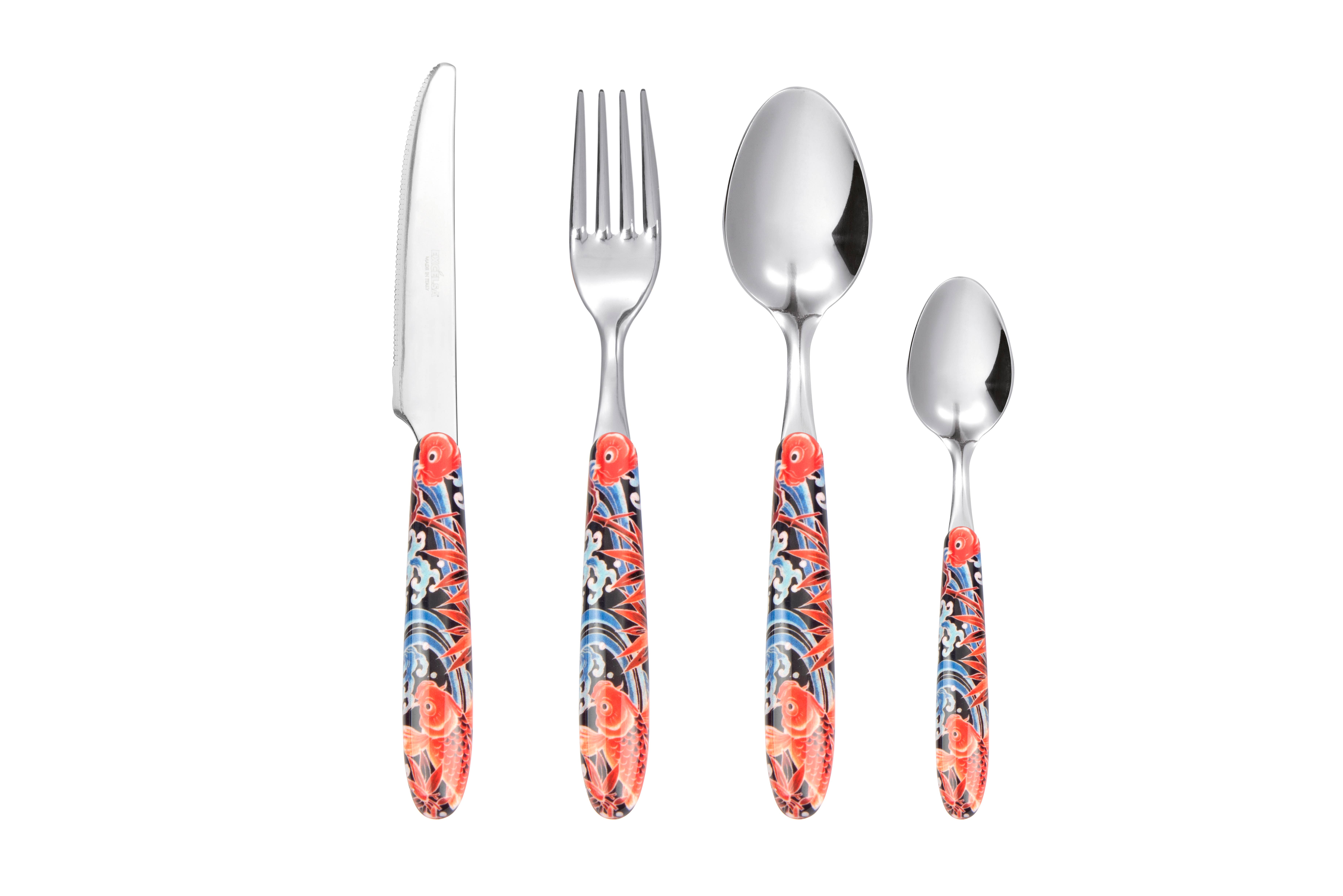 multicolour 24-Piece Kimono Cutlery Set MTD for wholesale on Faire7