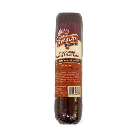 Cranberry Cheddar zomerworst 12oz voor wholesale door Artas'n Meats, LLC