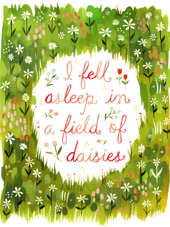 Daisy Field Print for wholesale by Katie Daisy
