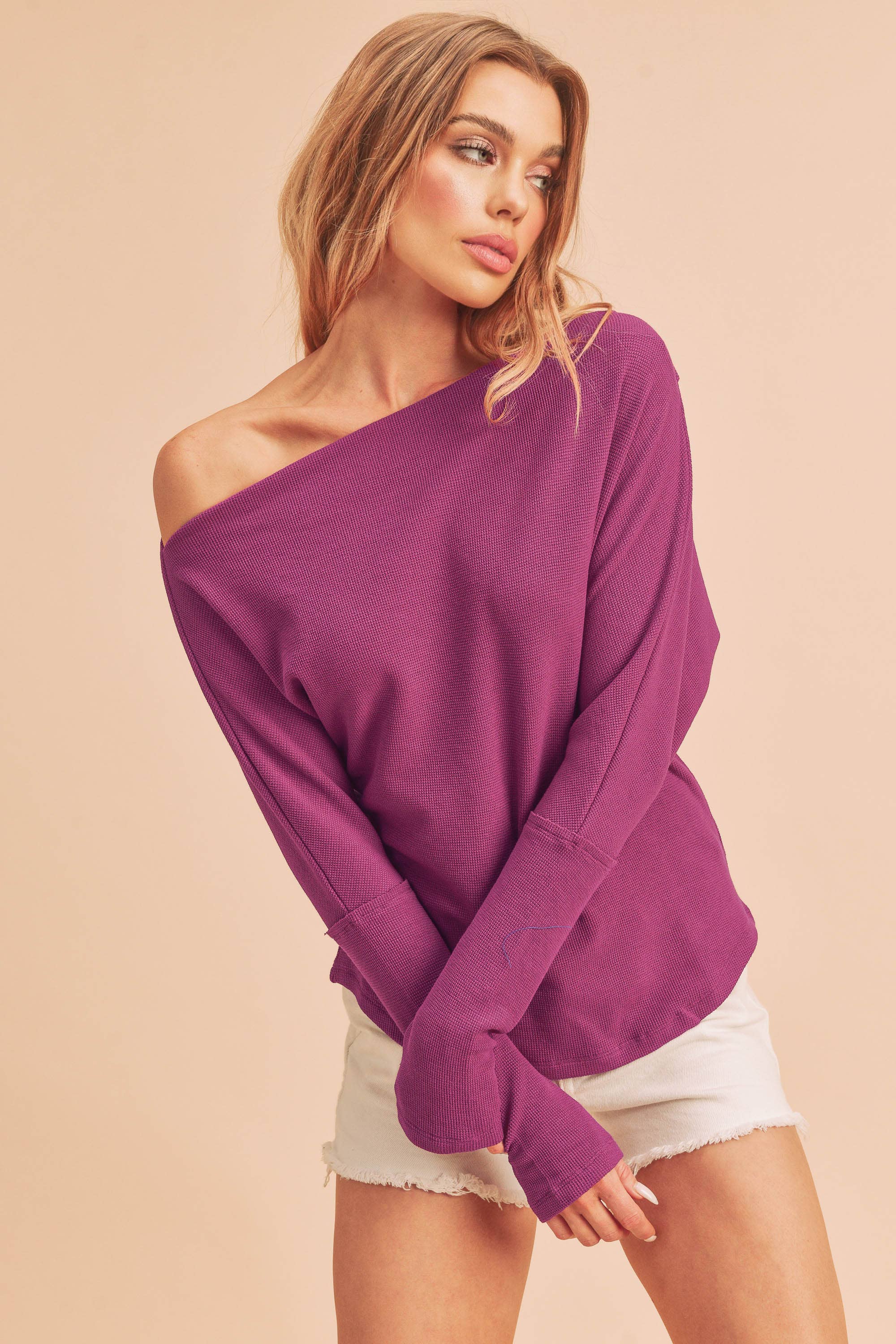 AEMI + CO – wholesale Knit top – Women's – 8114BN Lula Thermal Top 542