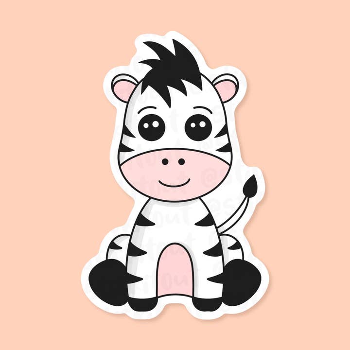 Zebra vinyl sticker voor wholesale door Stick It Out