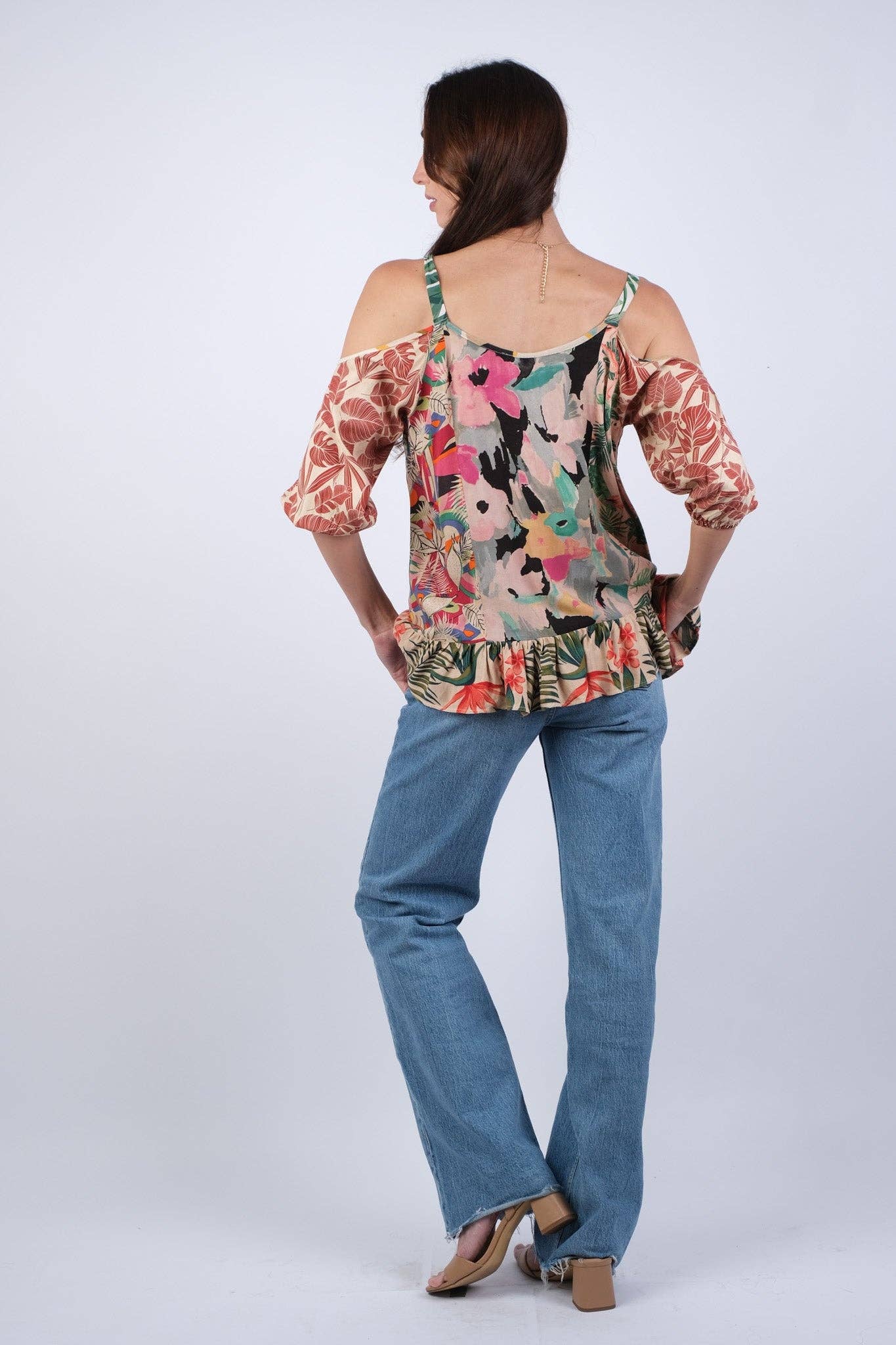 Sacred Threads - Wholesale Blouse - Women's - Tropical Boho Chic Off Shoulder Summer Top2