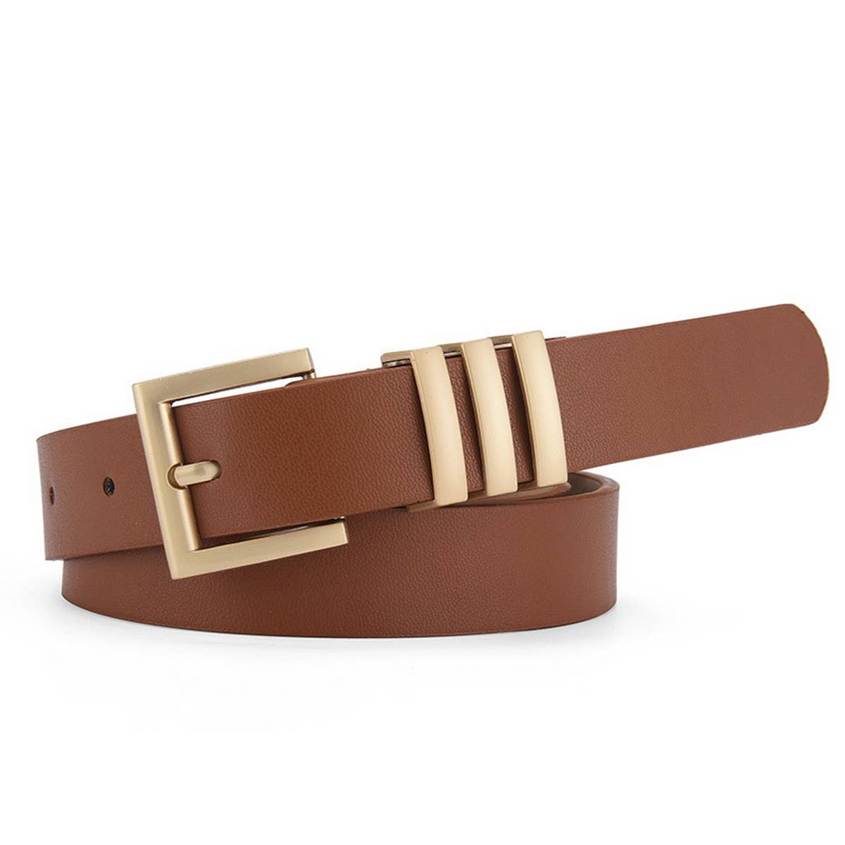 ACCITY - Wholesale Belt - Women's - MATTE KOREAN-STYLE METAL SQUARE BUCKLE BELT_CWASC05802