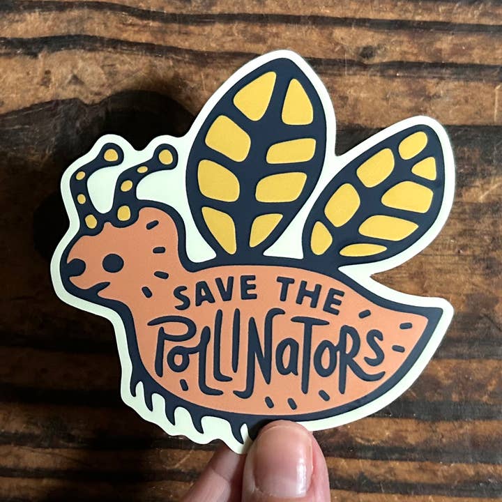 Autocollant Save the Pollinators de haute qualité pour abeilles, papillons et papillons pour la vente par Fresh Fish