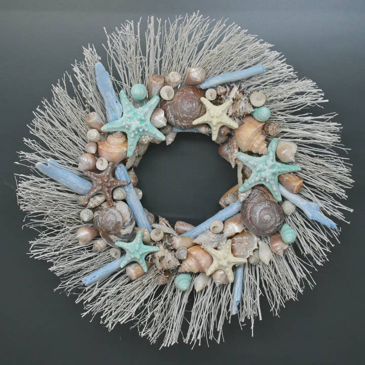 Seasonal by Contrast Inc. - Wholesale Wreath - Coastal Shell Twig Wreath