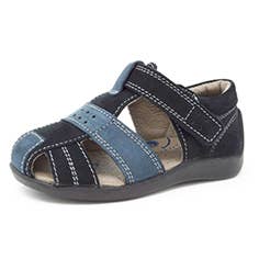 First Steps Sandals Luke - Blue for wholesale by Wobbly Waddlers