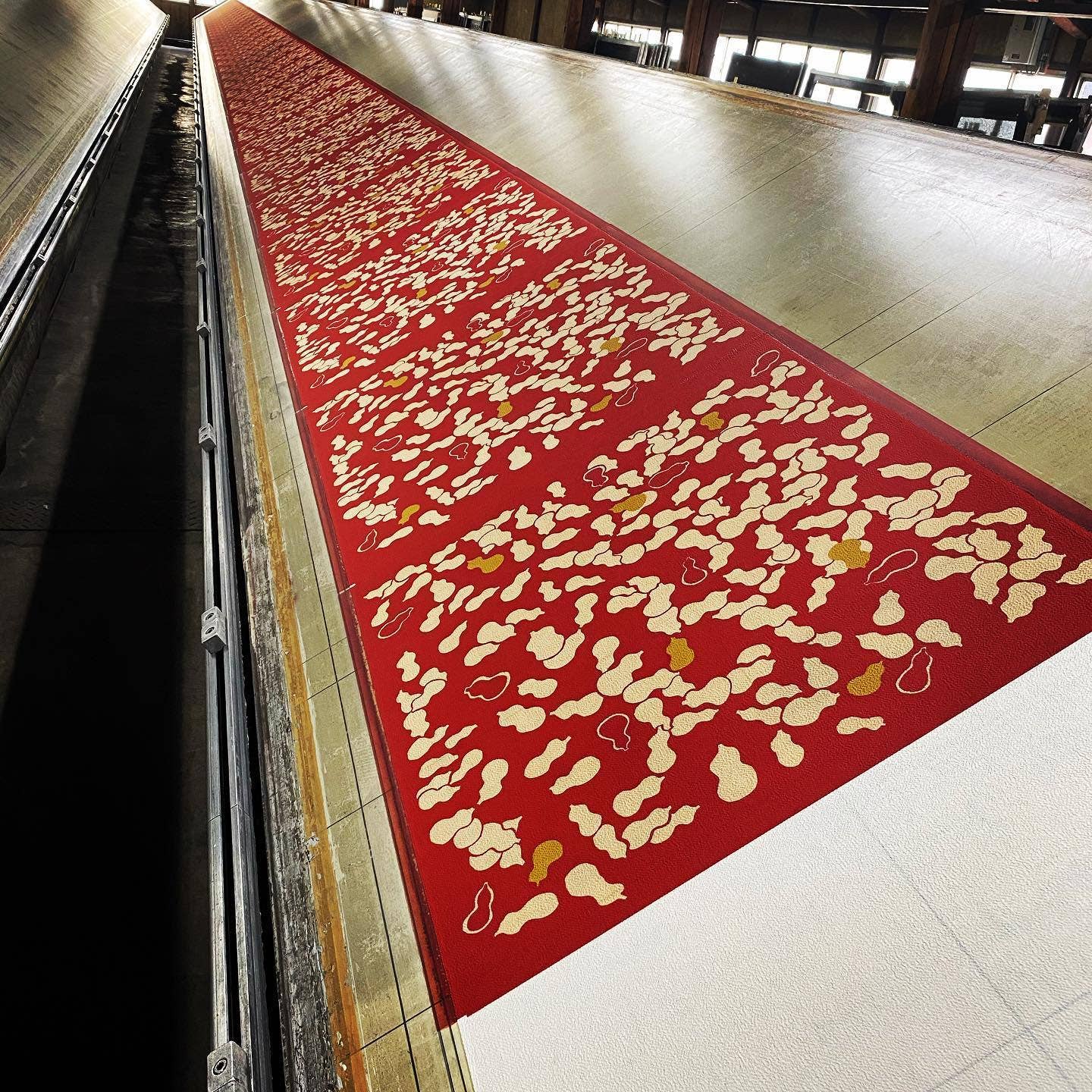 KOTO - Wholesale Scarf - Unisex - Wrapping cloth(Furoshiki)—L—CALABASH PATTERN—RED2