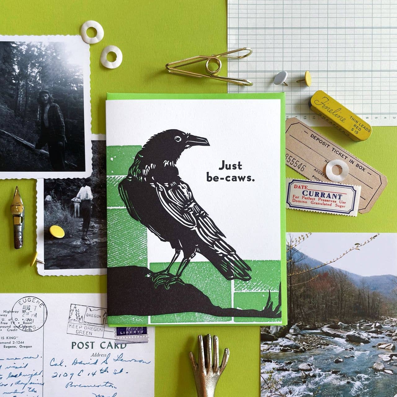 Pier Six Press – Engroshandel Hverdagshilsen kort – Just Be Caws - Sjovt Letterpress lykønskningskort3