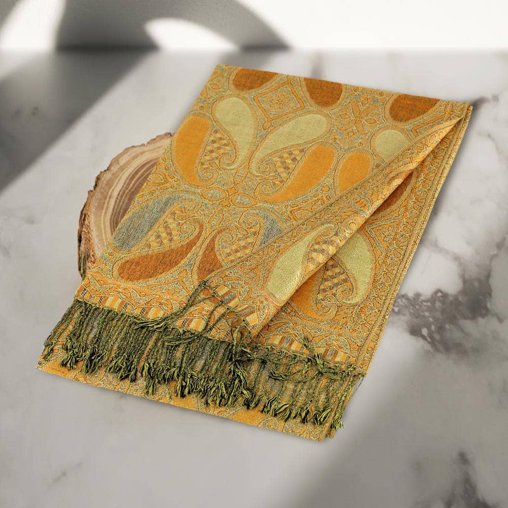 Sensibling Corp. - Wholesale Scarf - Women's - Large Paisley Pashmina Scarf Shawl27