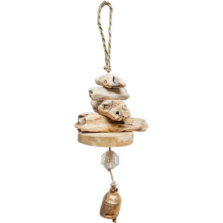 Four Wood Chips/With Bell/ Min 2 for wholesale by Moksha Imports