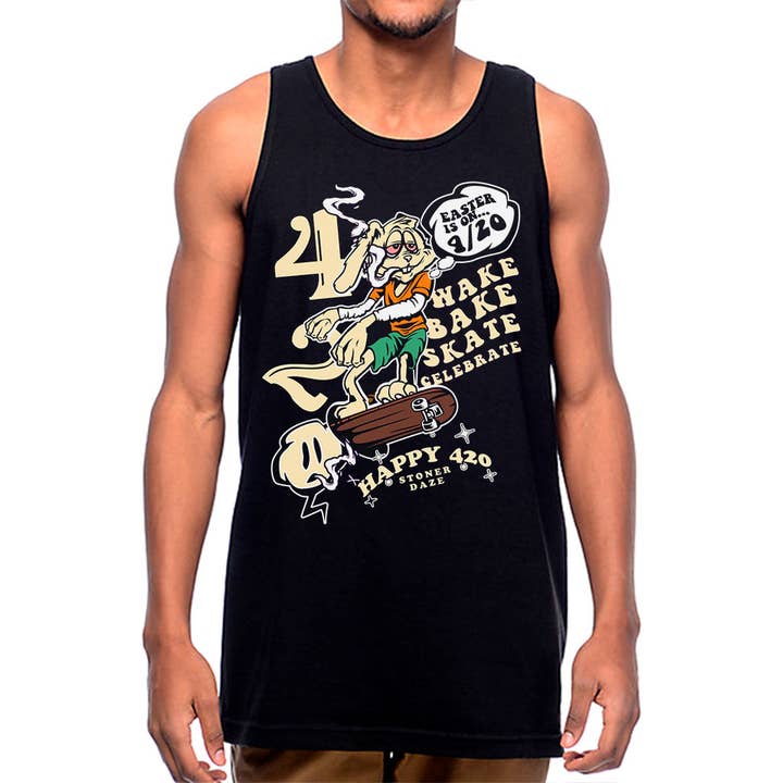 Feliz 420 x Páscoa Tank por atacado de StonerDays Apparel