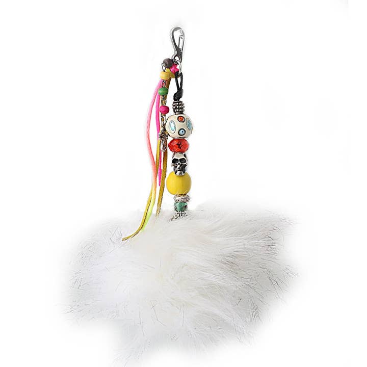 Pompón calavera blanca para venta al por mayor de Yebisah