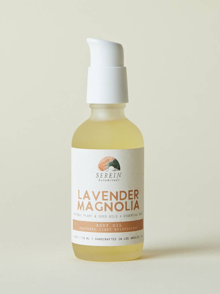 Lavender Magnolia Nourishing Fast-Absorbing Body Oil for wholesale by Serein Botanicals