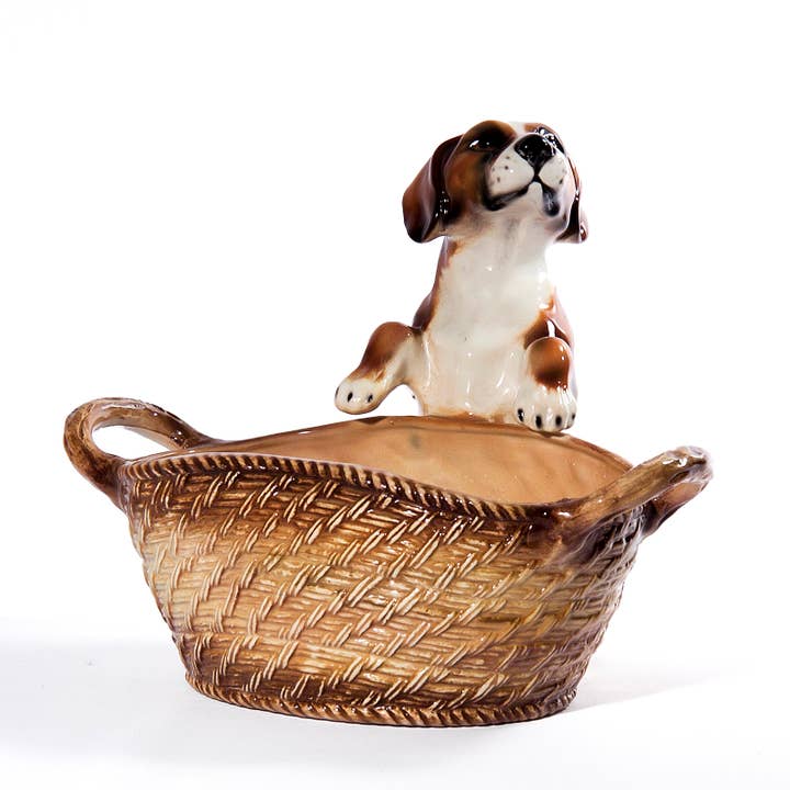 Beagle with basket 13.5'' for wholesale by Intrada Italy