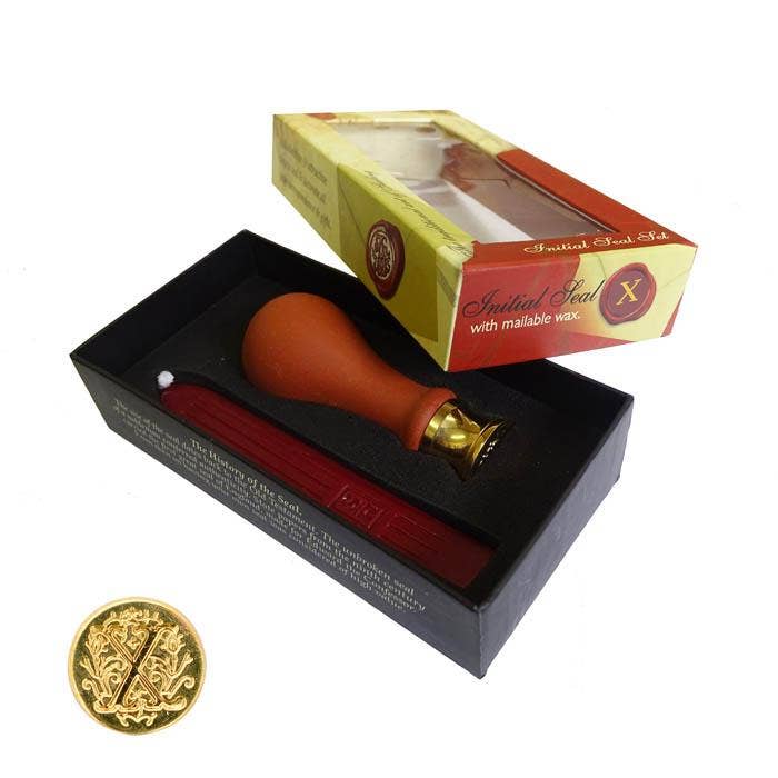 Manuscript Personal Initial Seals with Wooden Handle - X for wholesale by Manuscript