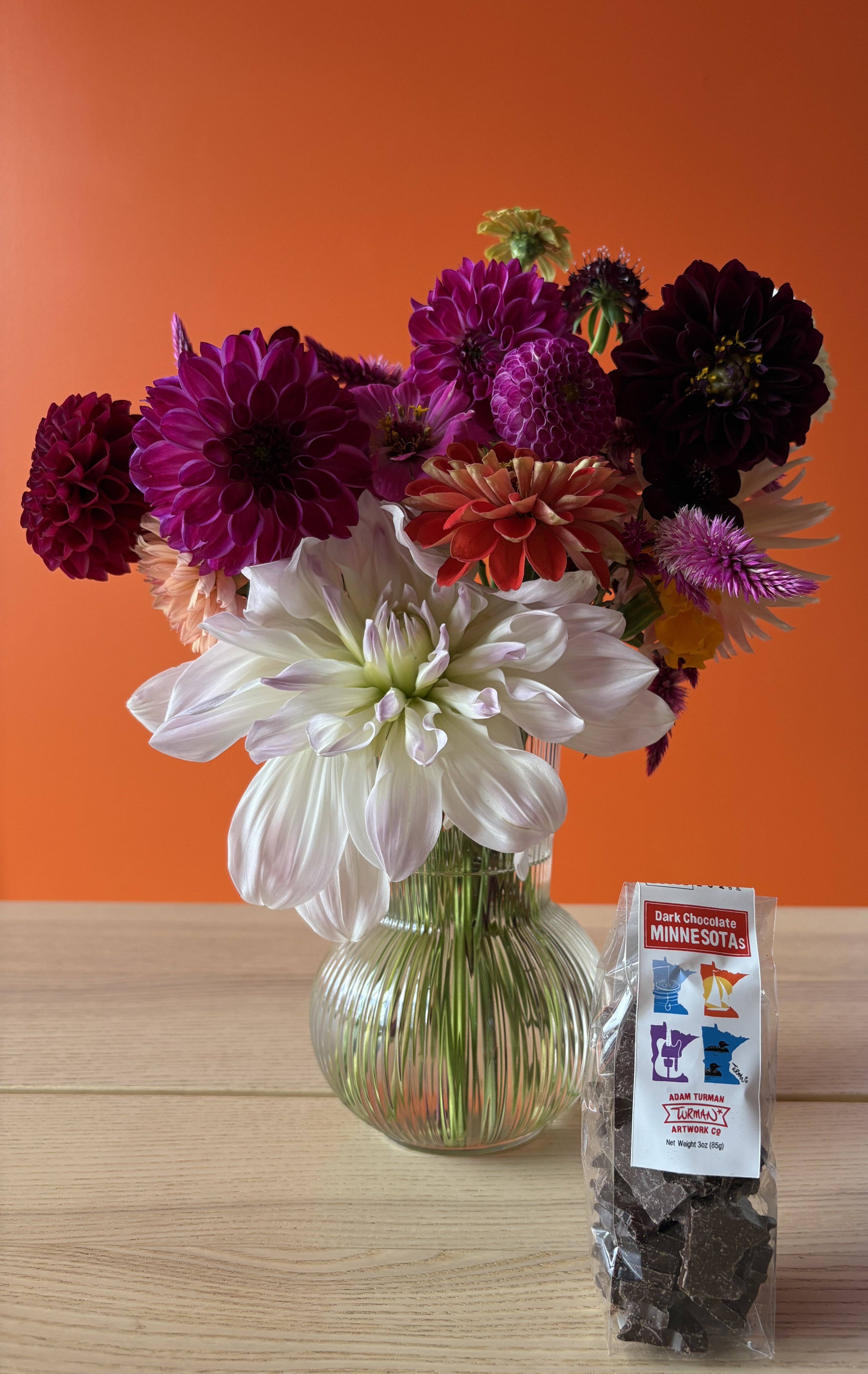 Adam Turman Artwork Co - Wholesale Chocolate - Dark Chocolate Minnesotas - Artisan Candy - 3oz1