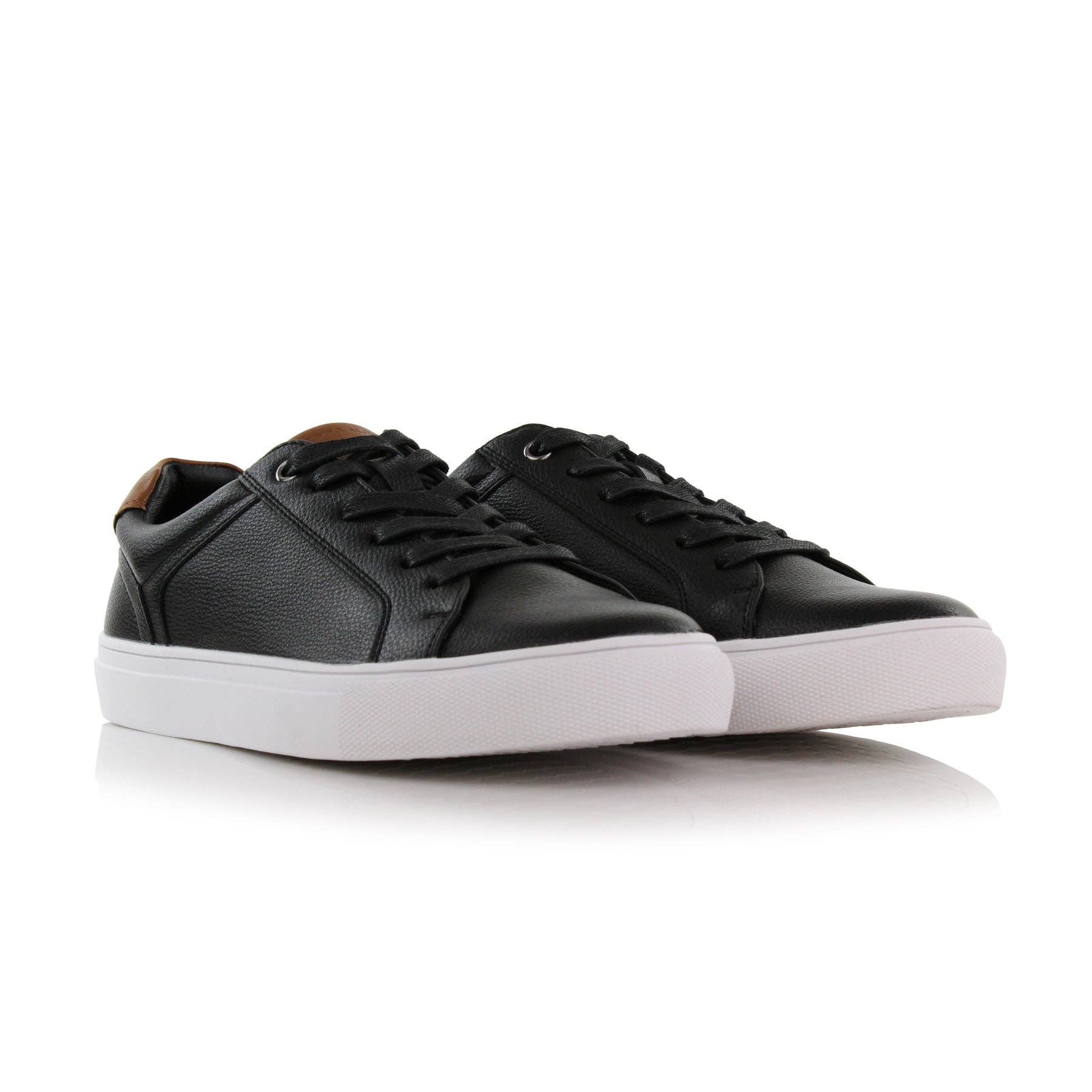 Black Daniel Men's Low-Top Lifestyle Sneakers for wholesale on Faire7