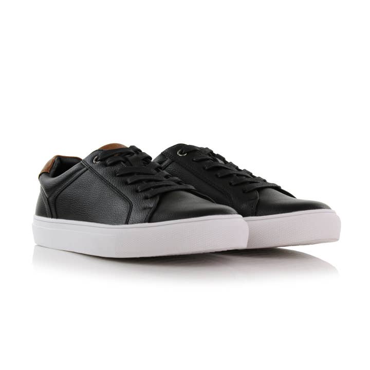 Black Daniel Men's Low-Top Lifestyle Sneakers for wholesale on Faire7