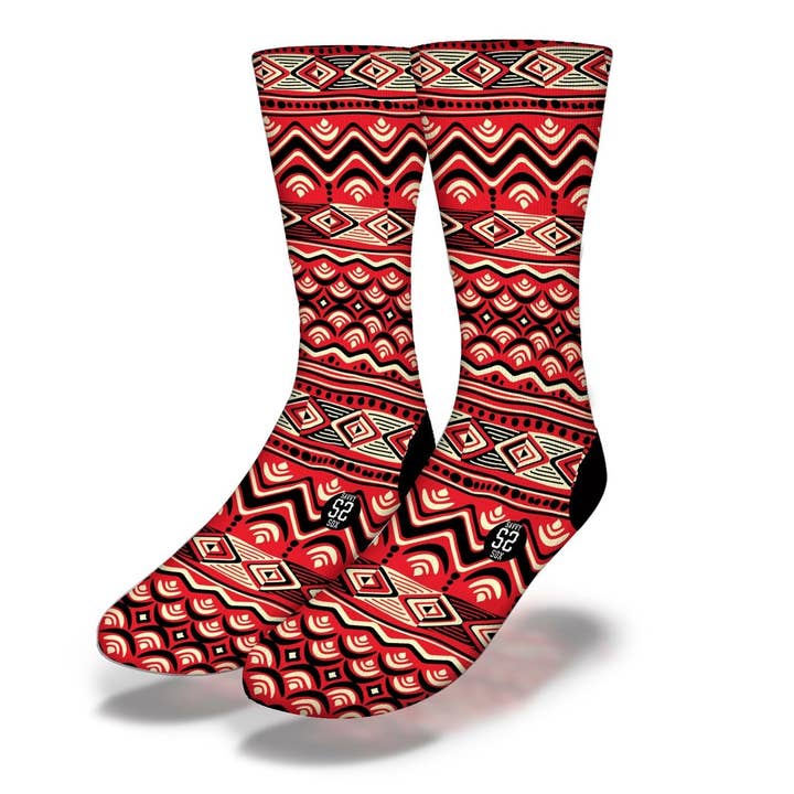 African Pattern 9 Sock for wholesale by Savvy Sox