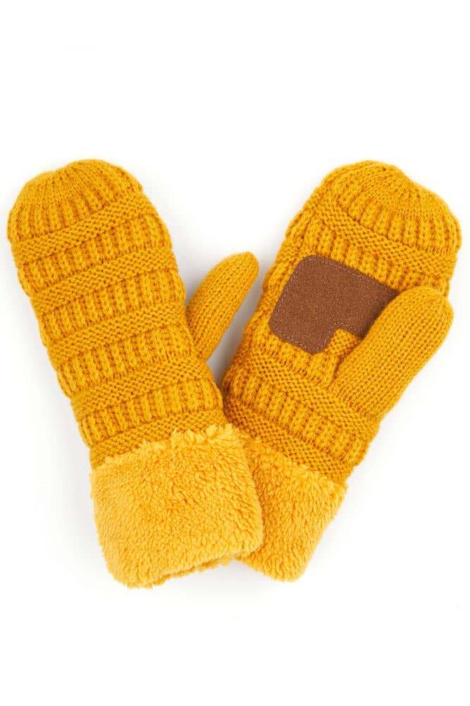 Hana – wholesale Mittens – Child – C.C Kids solid Knitted mitten6