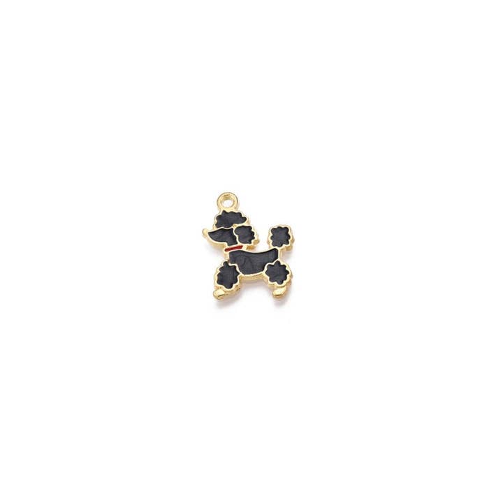 The Charm Bar Company - Wholesale Individual Charm/Pendant - Gold Poodle Charm