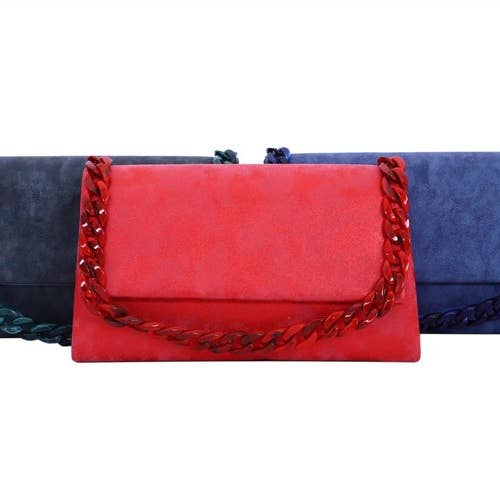 Nima Accessories Inc - Wholesale Clutch Bag - Women's - Ladies Clutch Handbag with Lucite Chain Link Handle1