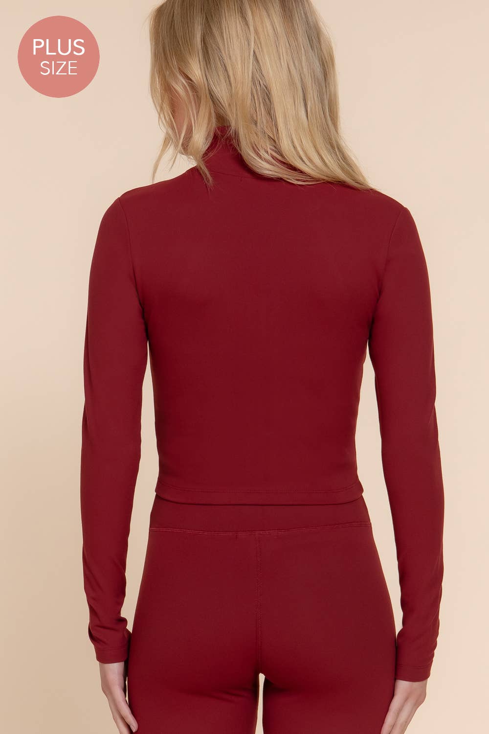 Active Basic | Active USA – wholesale Athletic jacket – Women′s – [PLUS SIZE] Long Sleeve Mock Neck Zip-Up Workout Jacket 6