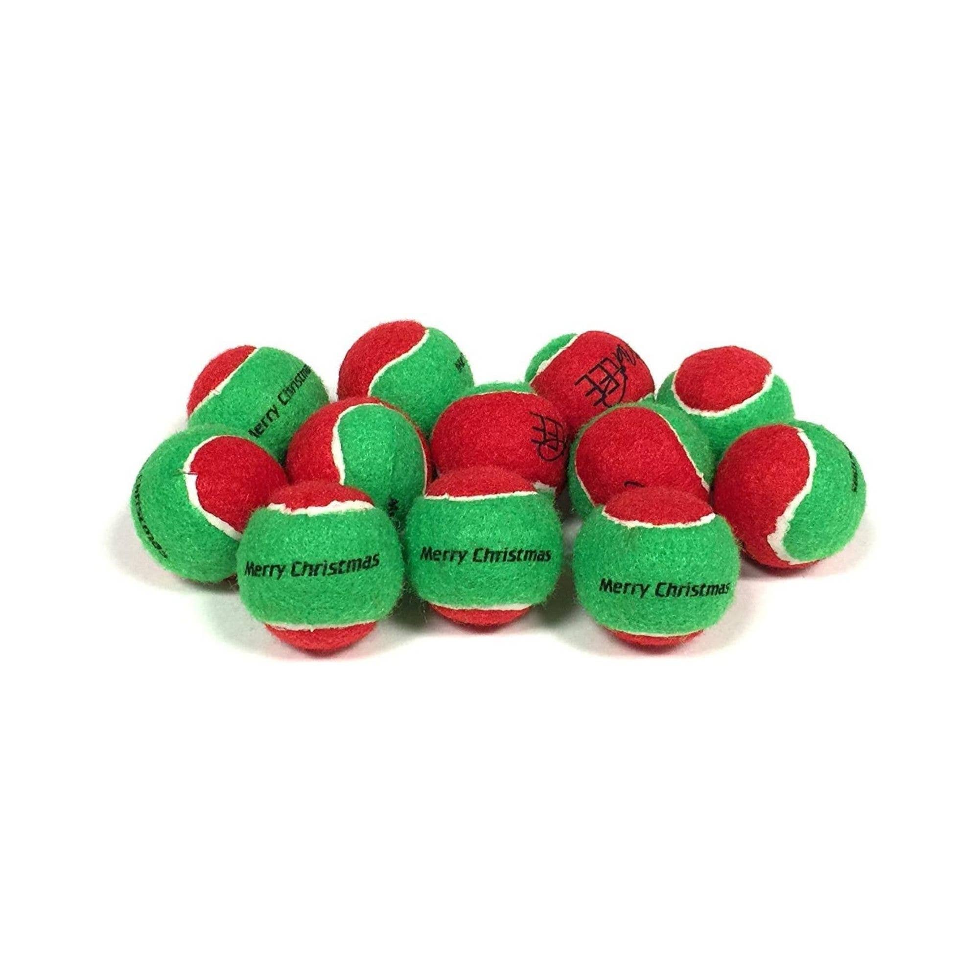 Midlee Designs - Wholesale Pet Fetch Ball - Dog - Midlee Merry Christmas Dog Tennis Balls0