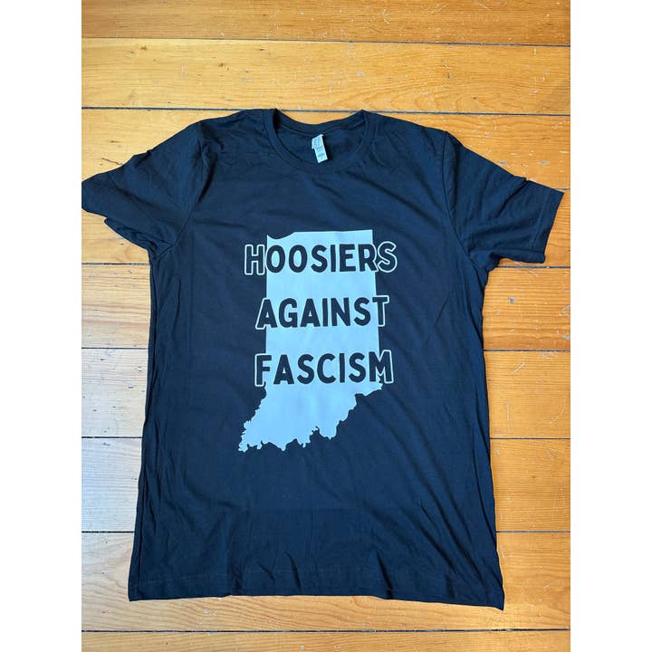 Hoosiers Against Fascism Tee by Sunday Afternoon Housewife for wholesale by Sunday Afternoon Housewife